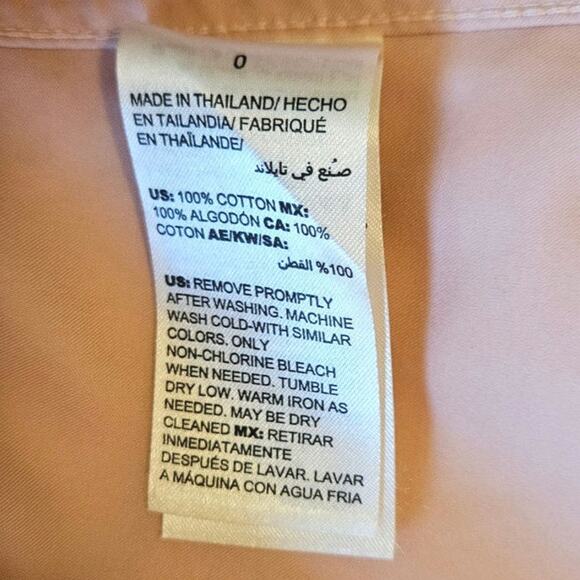 Chico's No Iron Button Down Long Sleeve Collar Blush Pink Women's Size 0 (4/6) - Picture 6 of 8